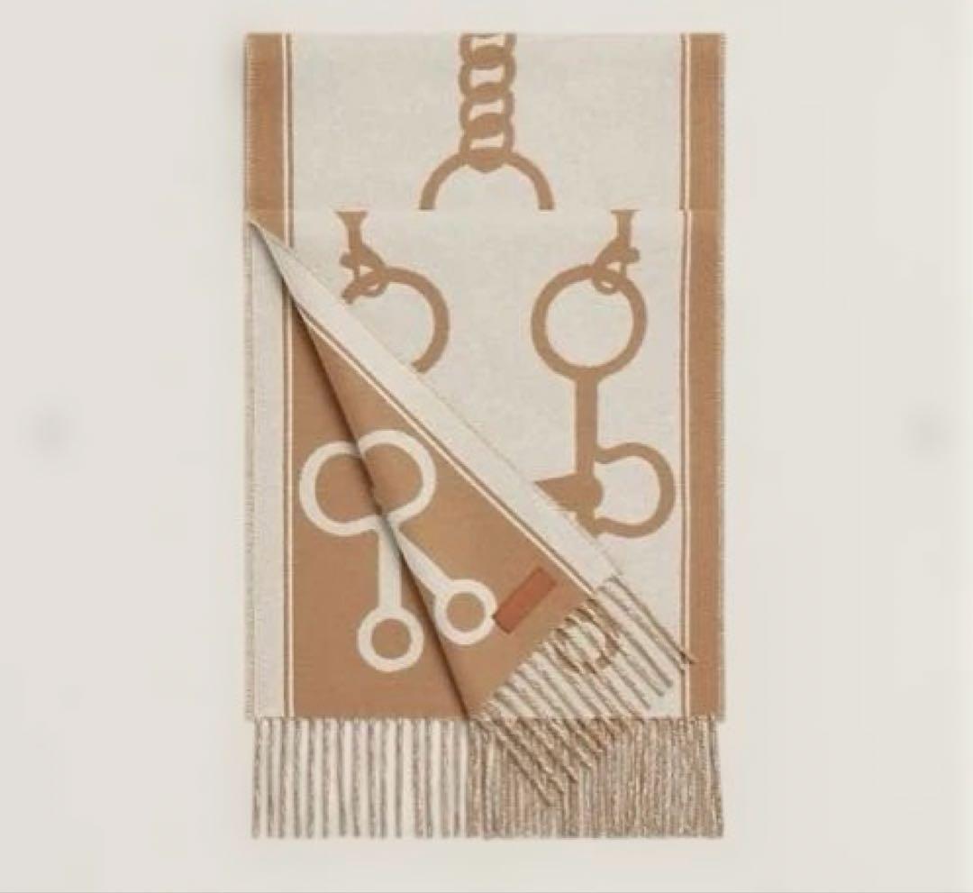 HERMES カシミヤマフラー