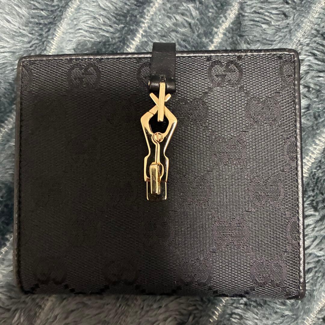 お*か様 GUCCI 二つ折り財布　ジャッキー　GGライン　刻印　箱付き グッチ