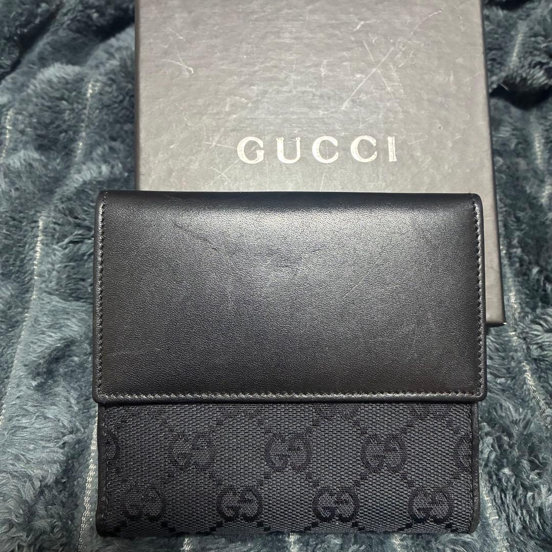 お*か様 GUCCI 二つ折り財布　ジャッキー　GGライン　刻印　箱付き グッチ