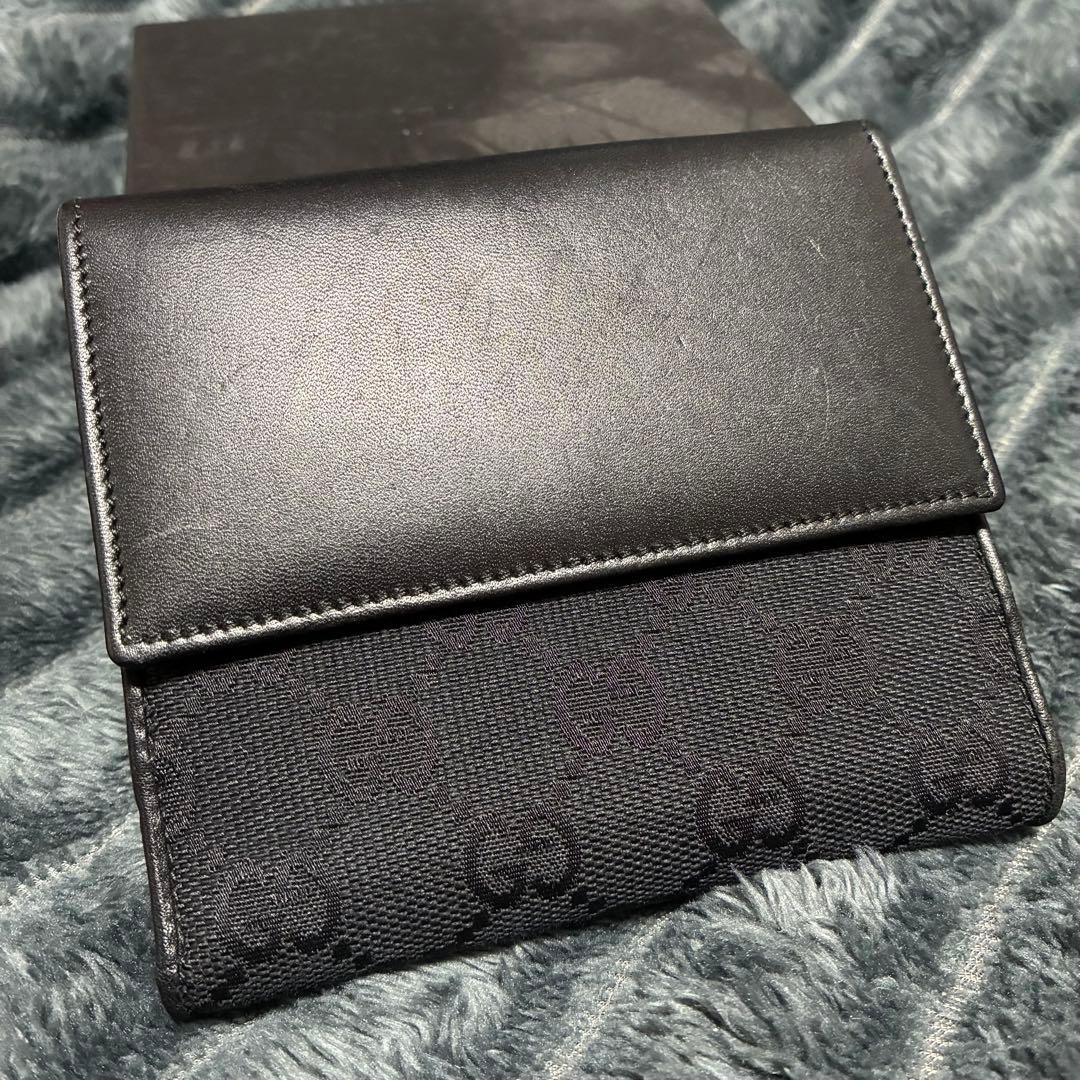 お*か様 GUCCI 二つ折り財布　ジャッキー　GGライン　刻印　箱付き グッチ