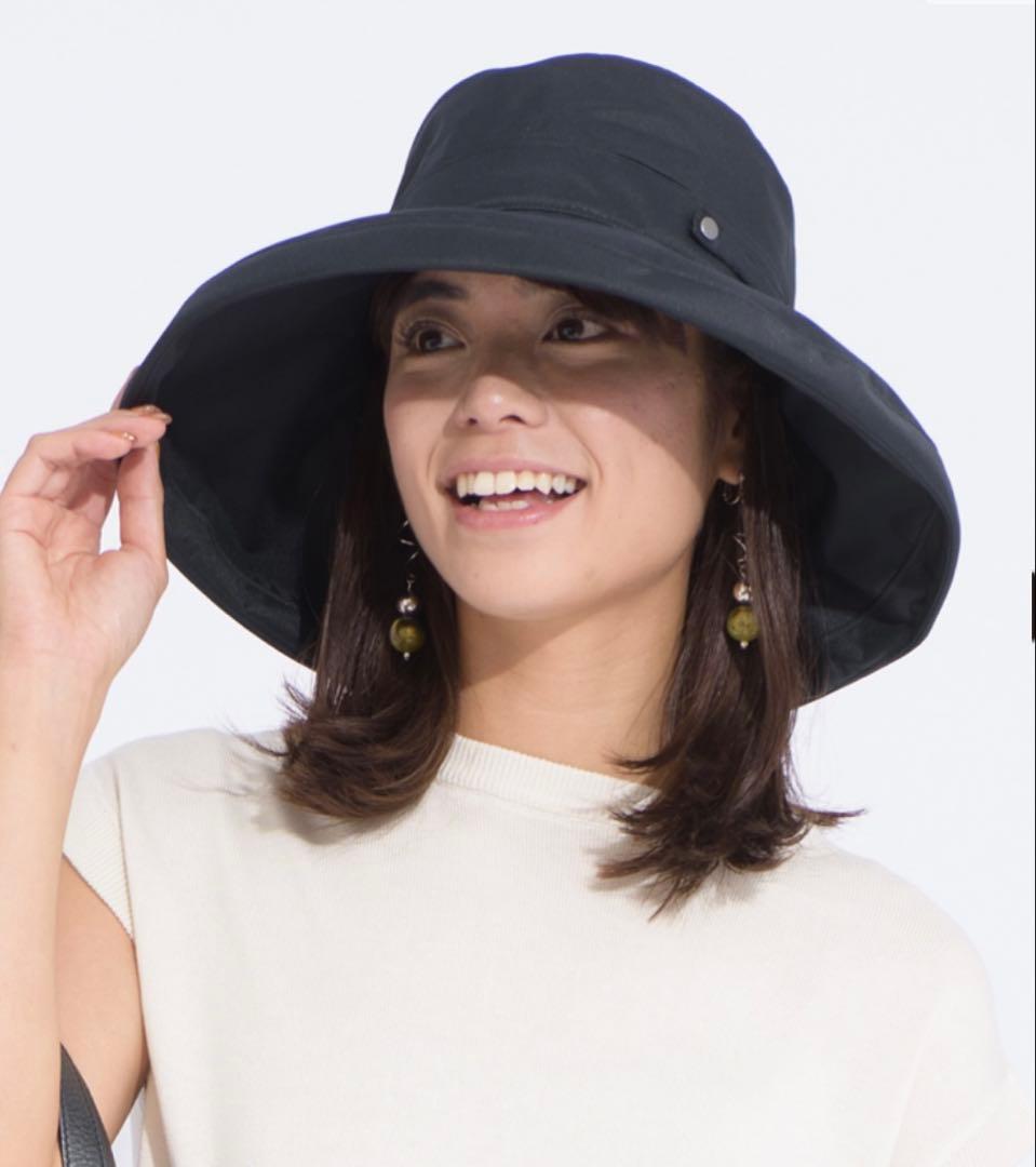 サンバリア　完売UV帽子 黒 レディース
