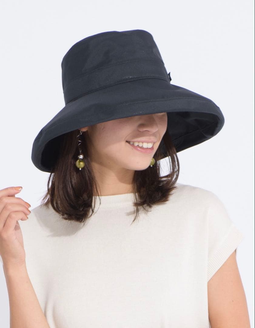 サンバリア　完売UV帽子 黒 レディース