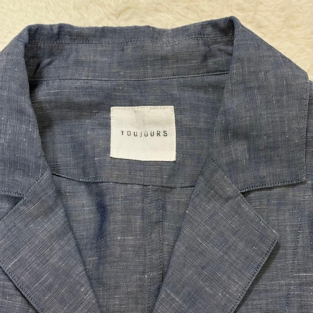 2024SS美品✨TOUJOURS インディゴ コットンリネンアトリエジャケット