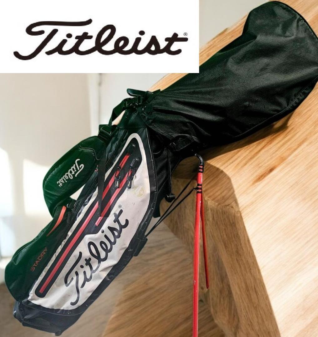 ＫＡ美品　Titleist 　軽量スタンドバッグ 黒/白/赤