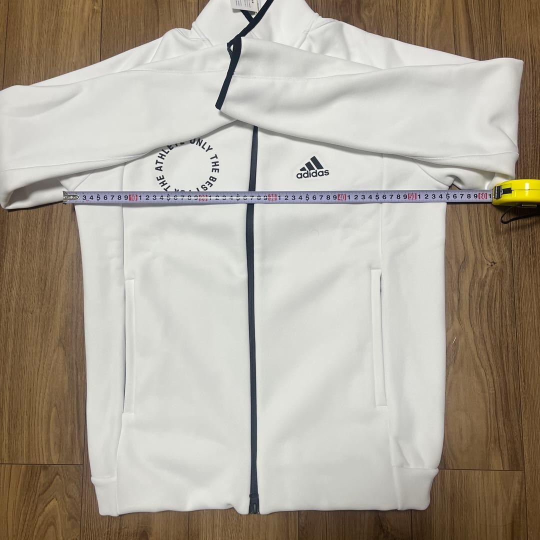 【新品タグ付】アディダス　白シンプルジャケット スポーツウェア Ｌサイズ