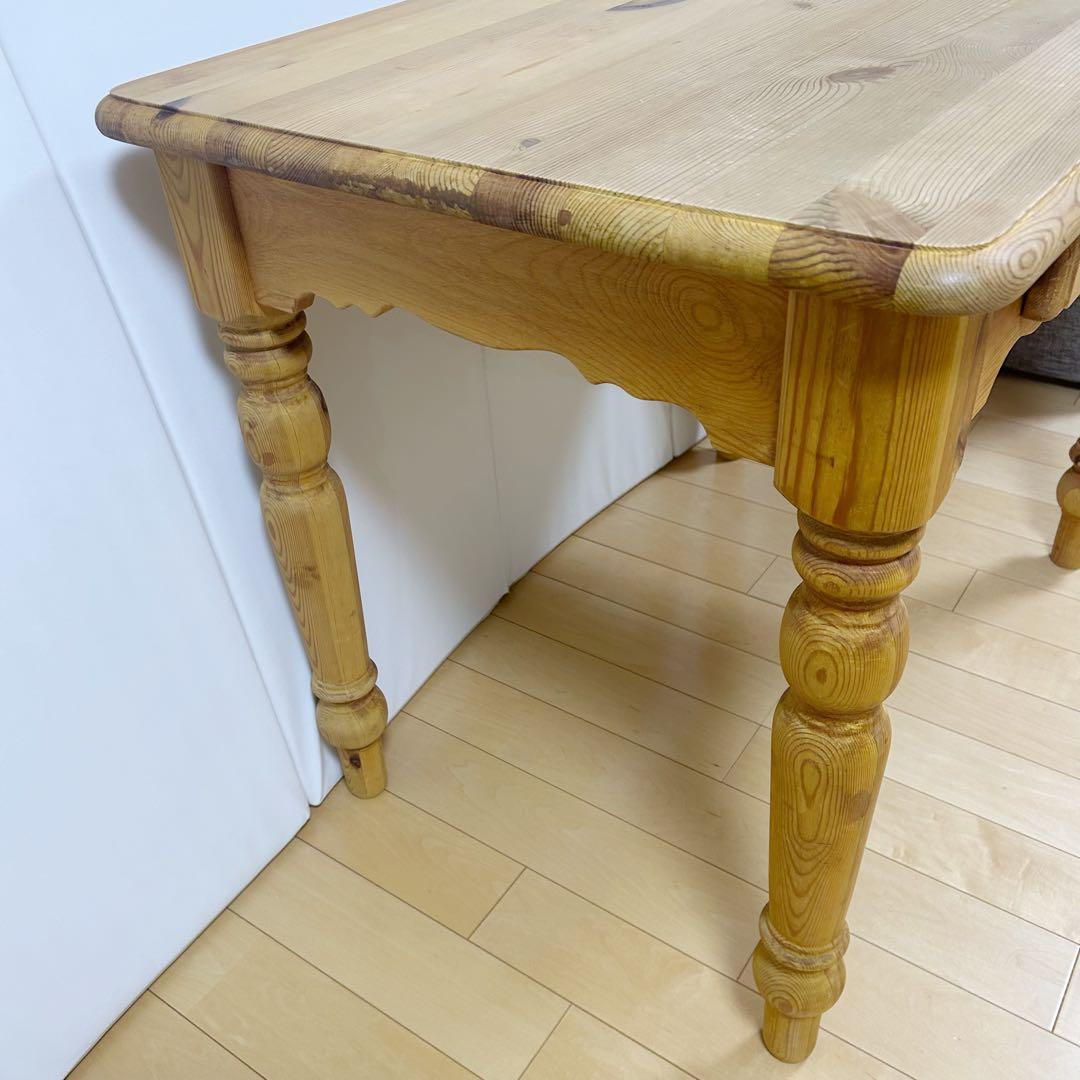 カントリー家具　デスク　パイン材　引き出し2 アンティークデスク　テーブル