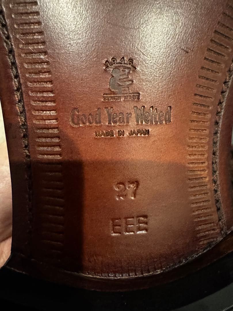 【未使用】 SCOTCH GRAINウィングチップギリー27.0cm EEE