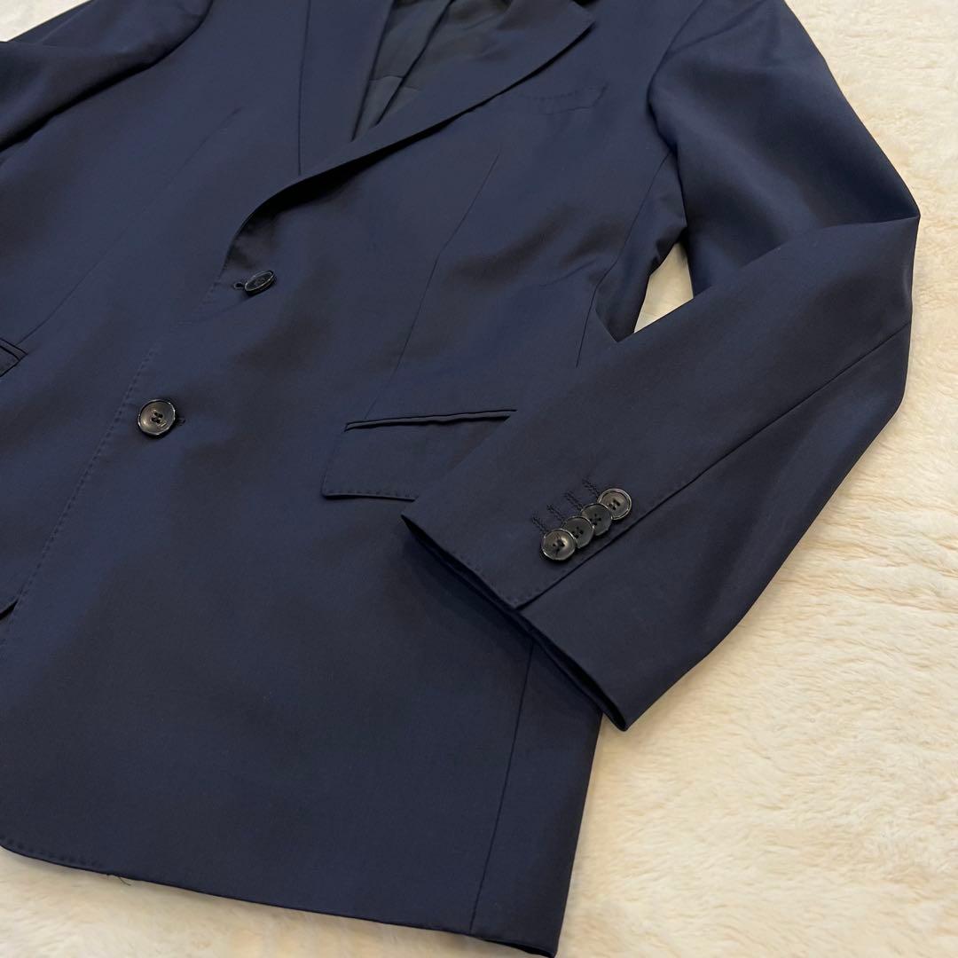 美品✨ヒューゴボス スーツ セットアップ 52 グアベロ Super120 紺