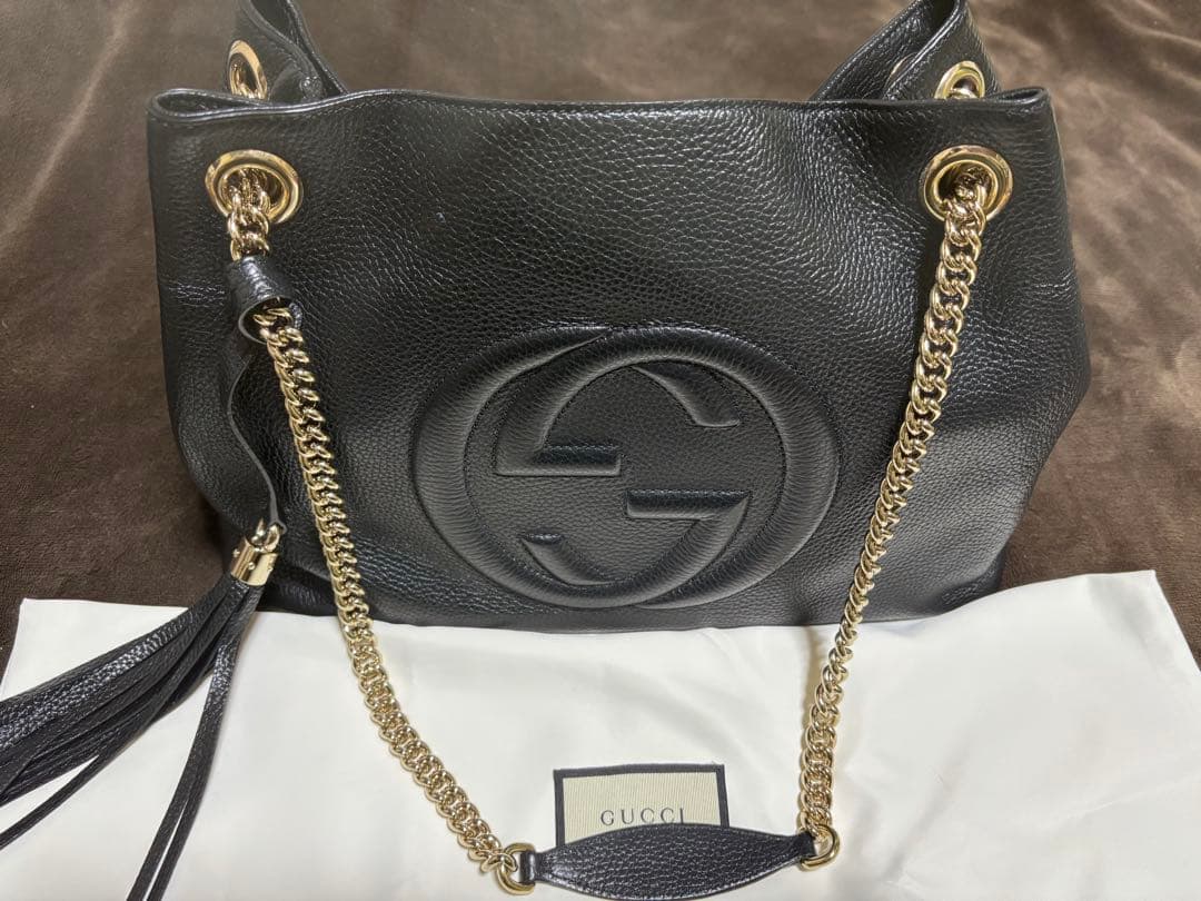 GUCCI SOHO チェーンショルダーバッグ黒