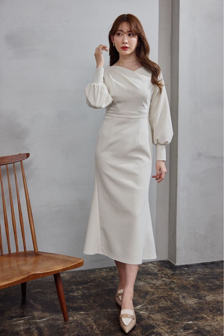 ワンピース Tucked Mermaid Ponte Dress herlipto