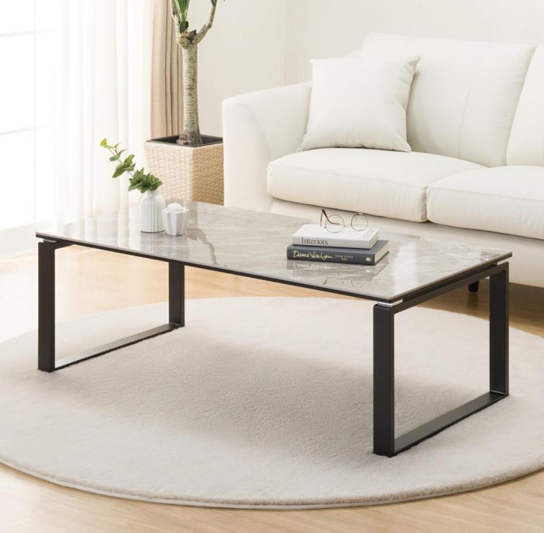 センターテーブル(セーラル120 CHN GY) 大理石調