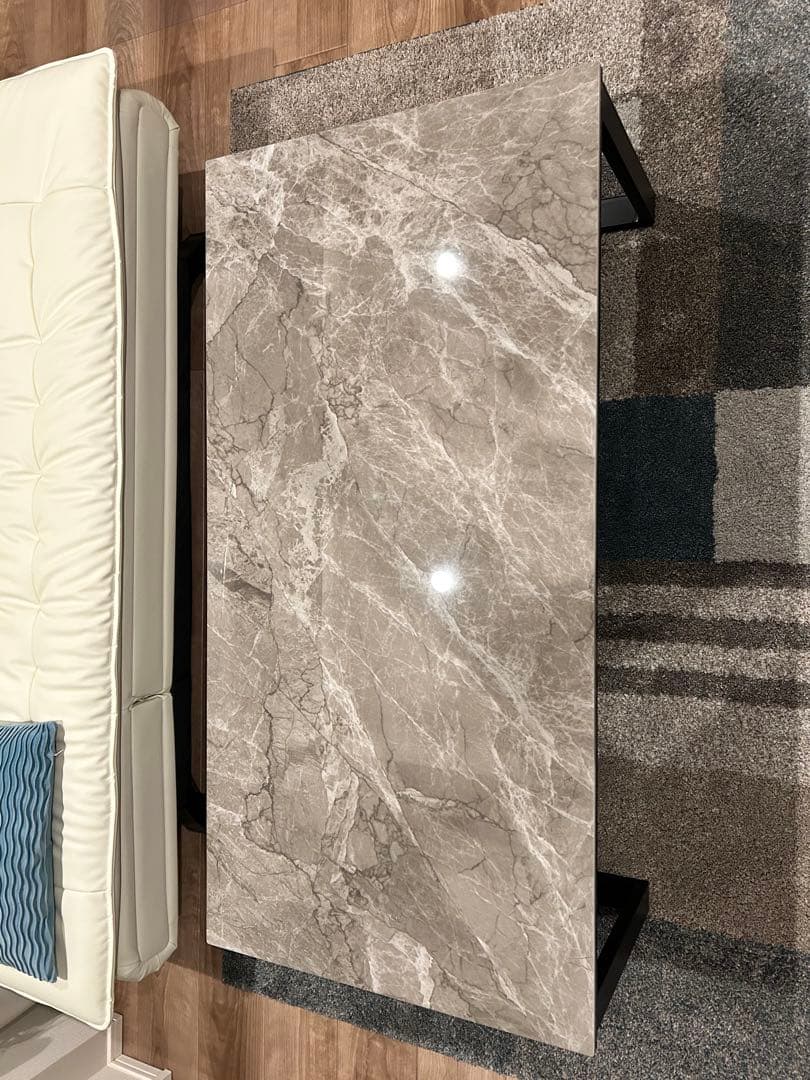 センターテーブル(セーラル120 CHN GY) 大理石調