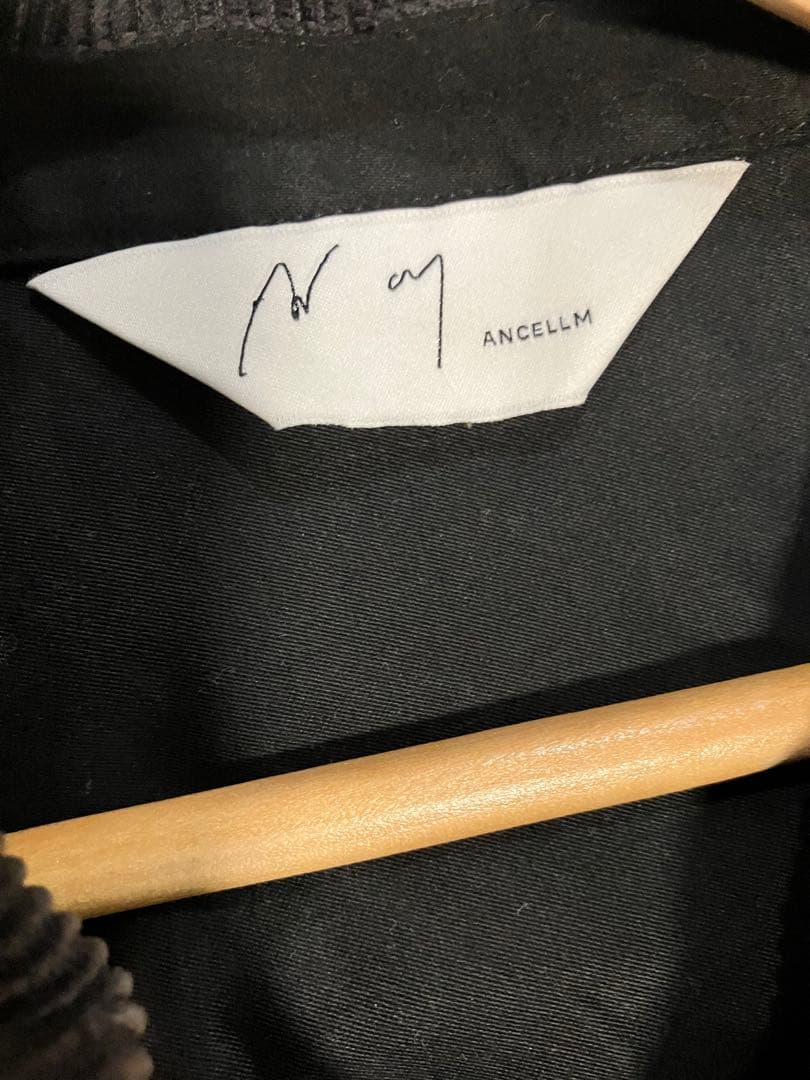 ANCELLM 25AW モールスキンワークジャケット ブラック サイズ1