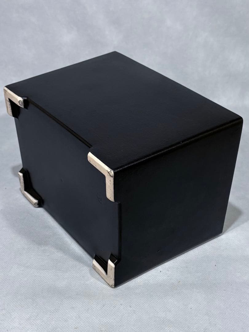 黒四方陶器製　火消壺　水屋道具　美品　茶道具　送料込