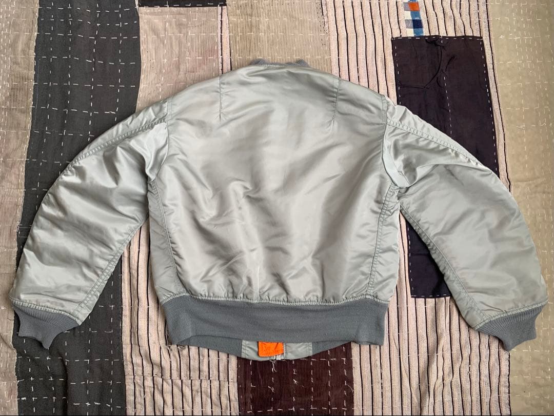 希少色 90s alpha ma-1 vtg ジャケット シルバー Sサイズ