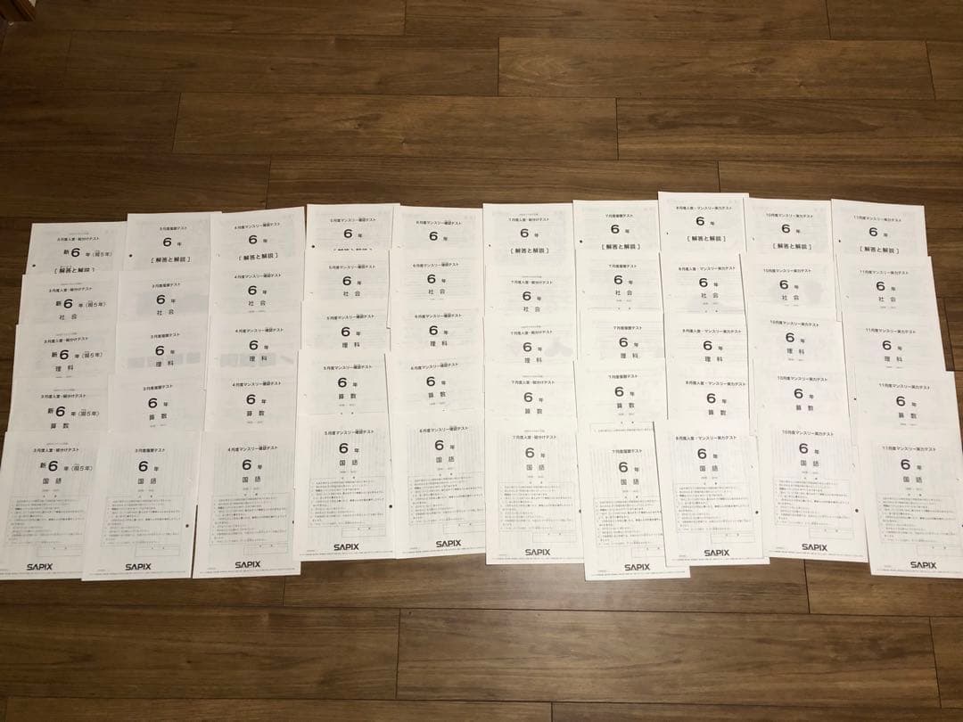 最新　2025年度　サピックスマンスリー　組み分け　復習テスト　10回分