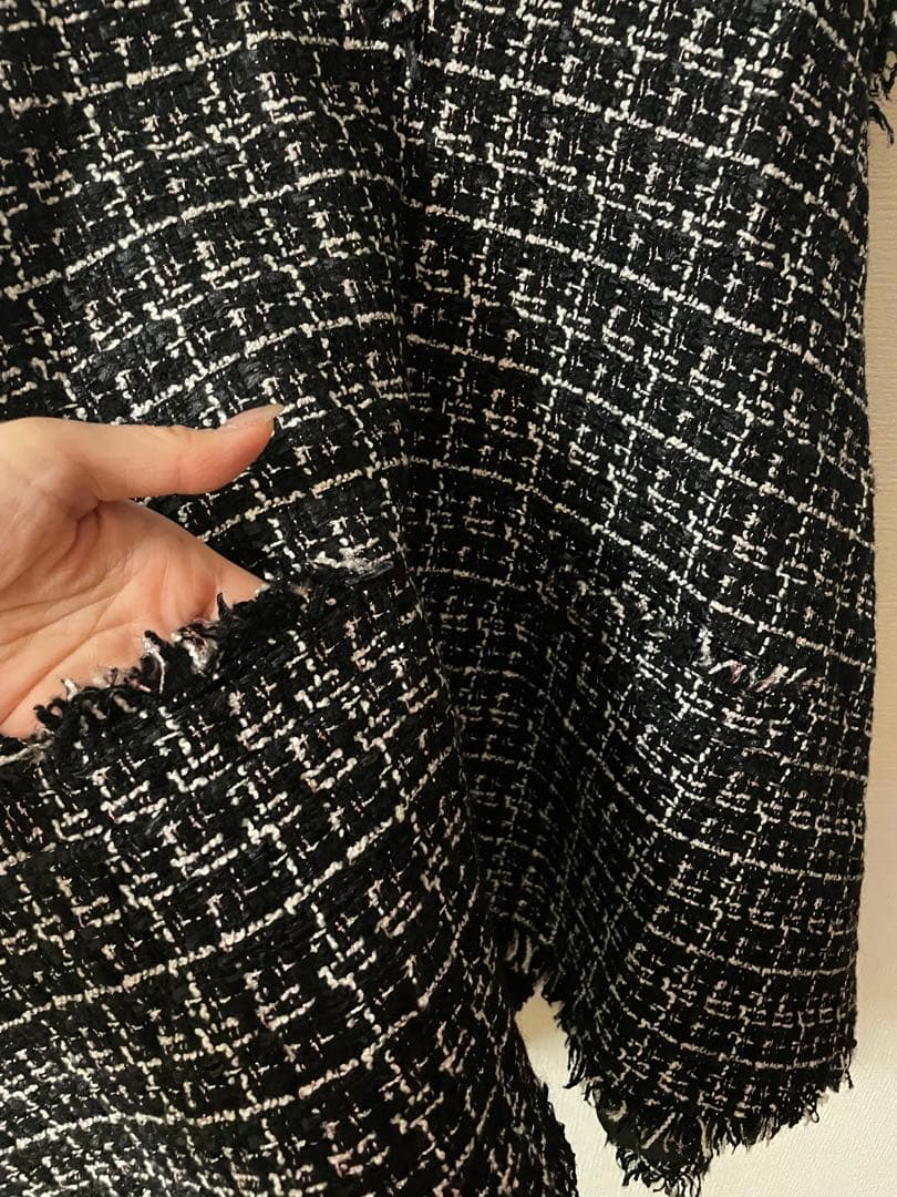 Heve へイブ　ツイードジレ　ピンクブラック　梅田阪急限定カラー　美品★