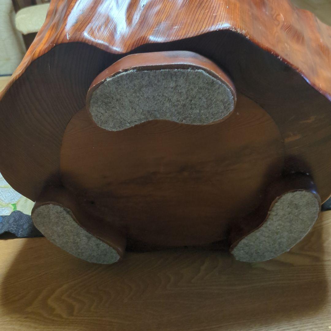 ✨ 新年セール✨世界遺産屋久杉スツール革張り家具中古品