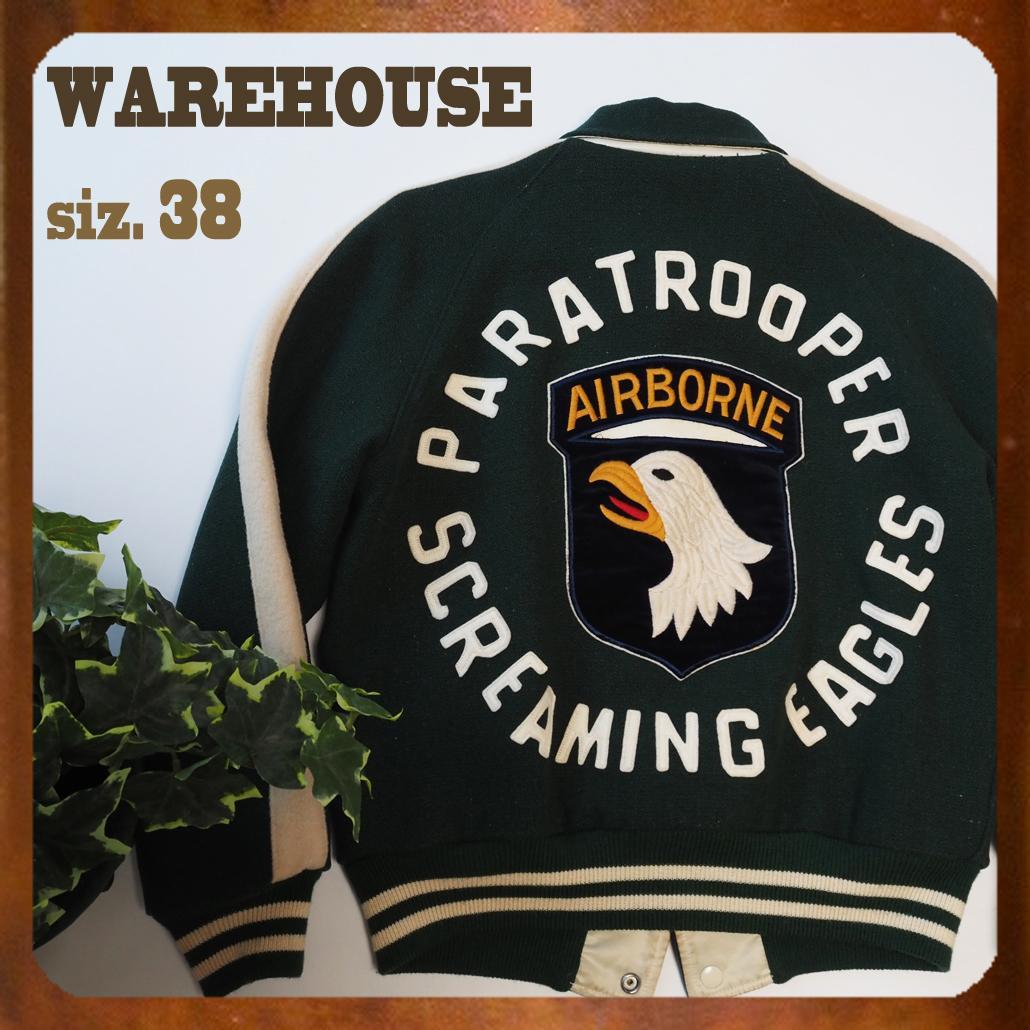 WAREHOUSE Bodies 両面刺繍 襟付きスタジャン ショート丈 短丈