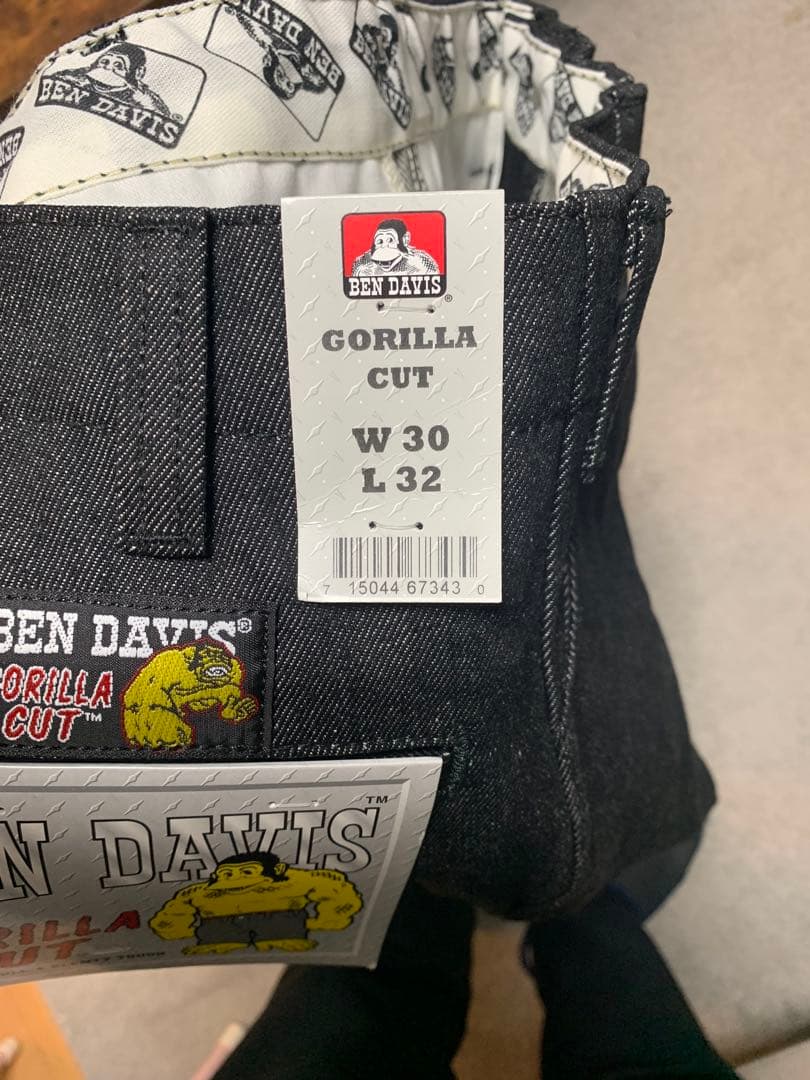 BEN DAVIS Gorilla Cut W30 L32 ブラックデニム