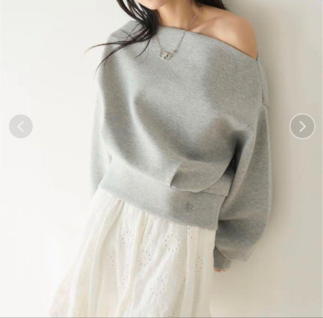 リリーブラウン ボンディングオフショルスウェット