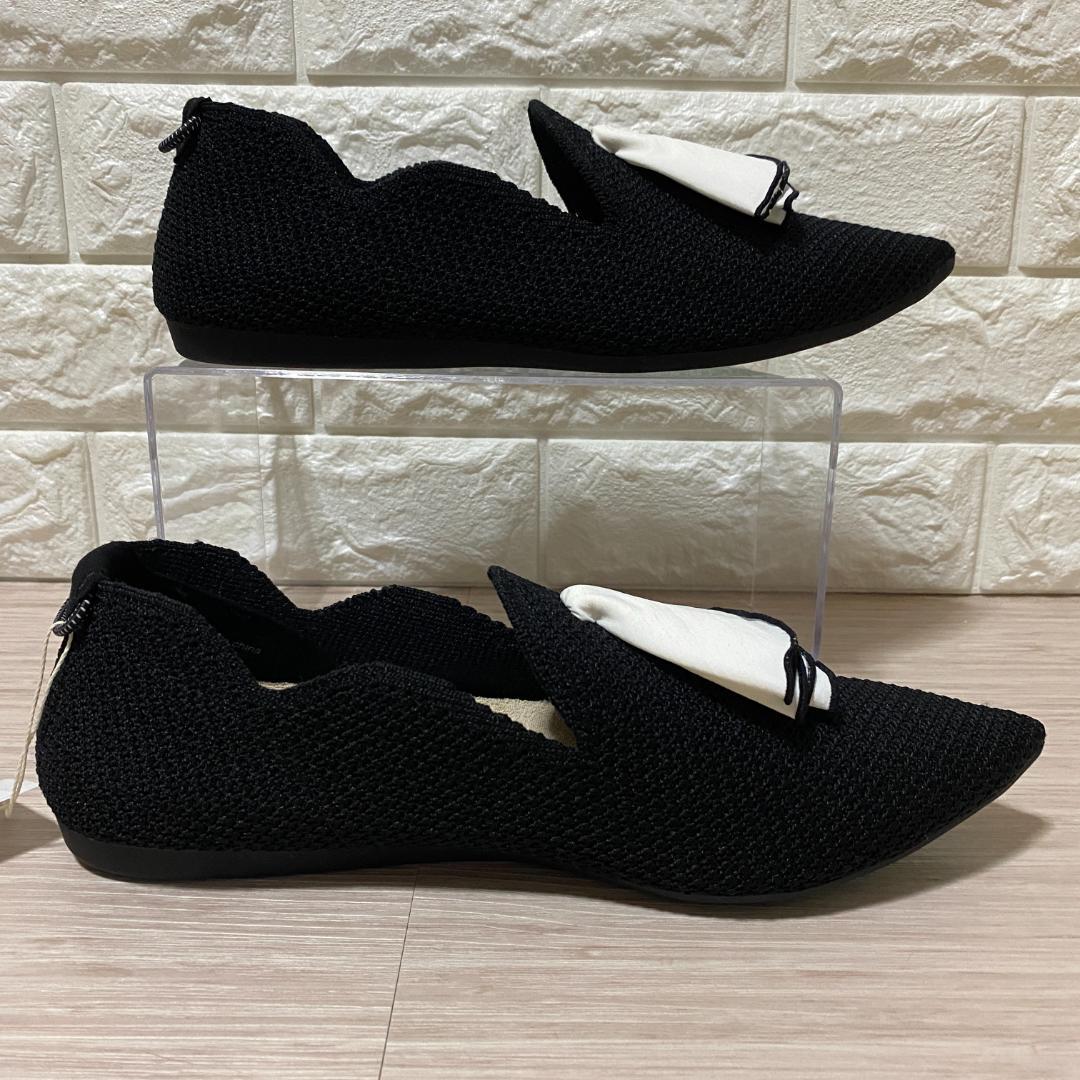 タグ付♪Offen O0u 2ndコラボ ニットシューズ 黒 フリル XL