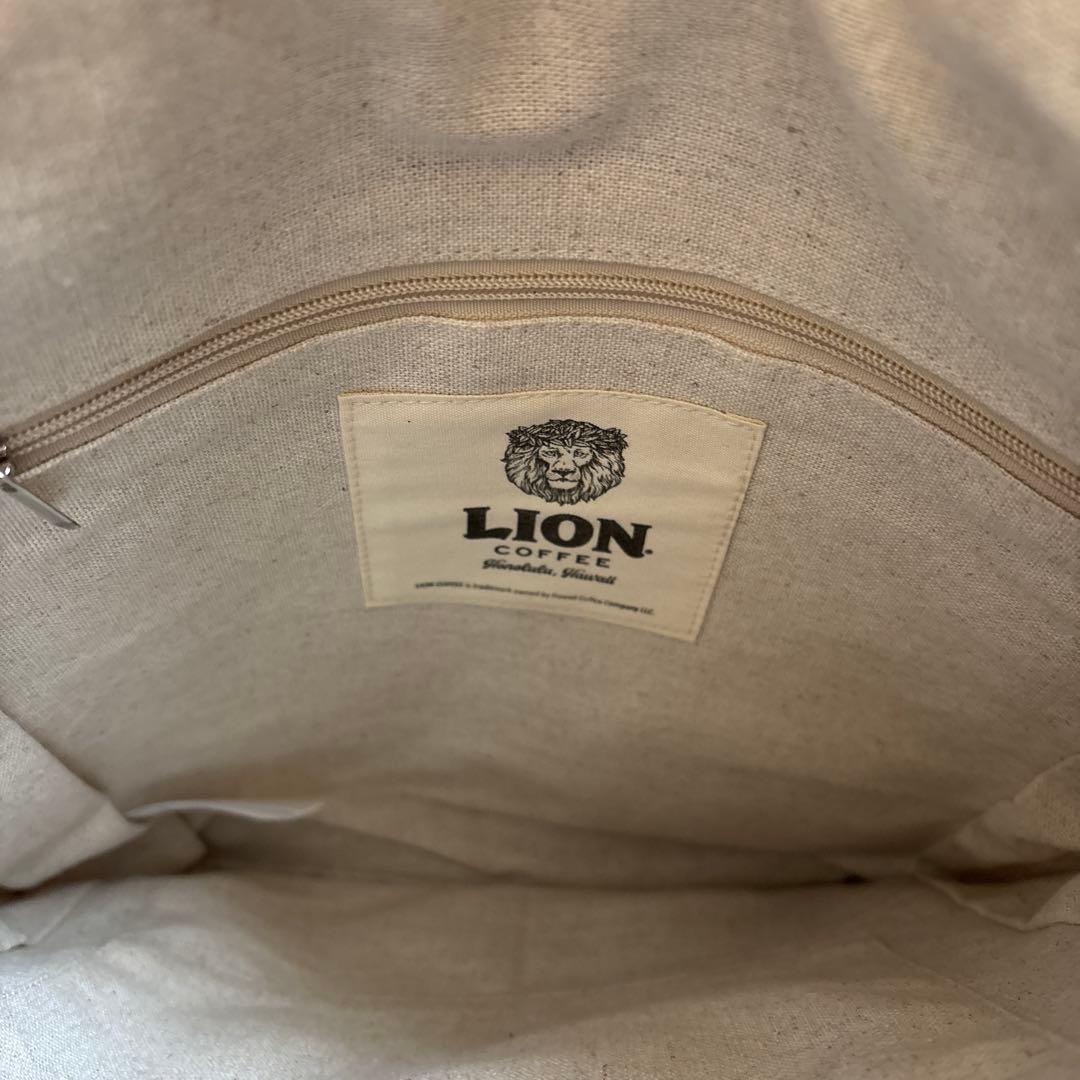 イアパピヨネ　ライオンコーヒー　コラボ　バスケットトートバッグ