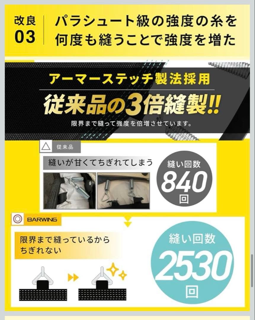★☆BIGサイズ☆★BARWING 折りたたみ式トランポリン 高性能　プロ仕様