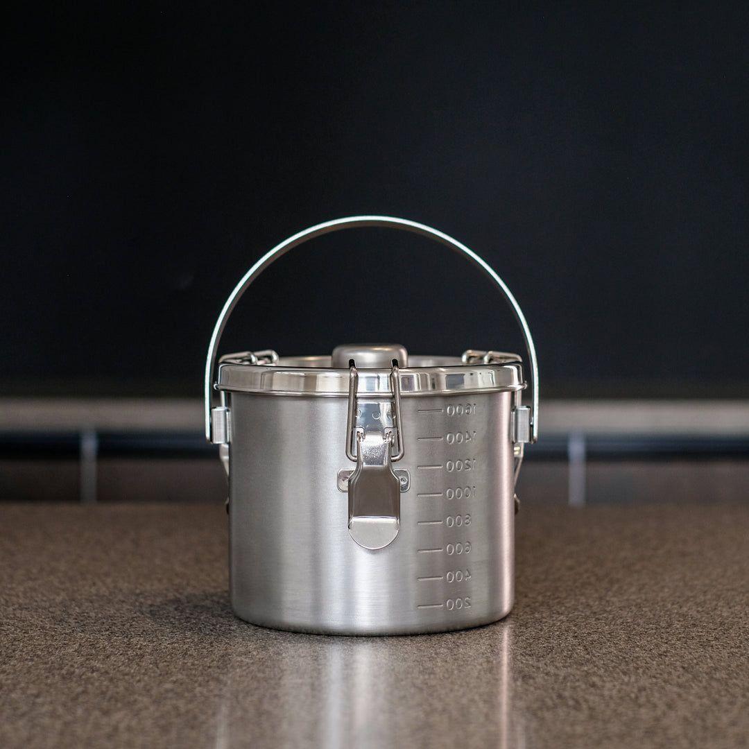 仔犬印　丸給食缶ミニ　新品未使用　検)本間製作所