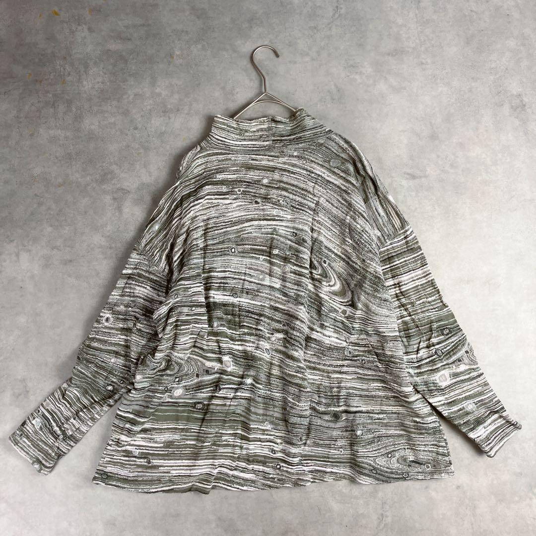 Jurgen Lehl ヨーガンレール 総柄ボトルネックカッソトー 日本製