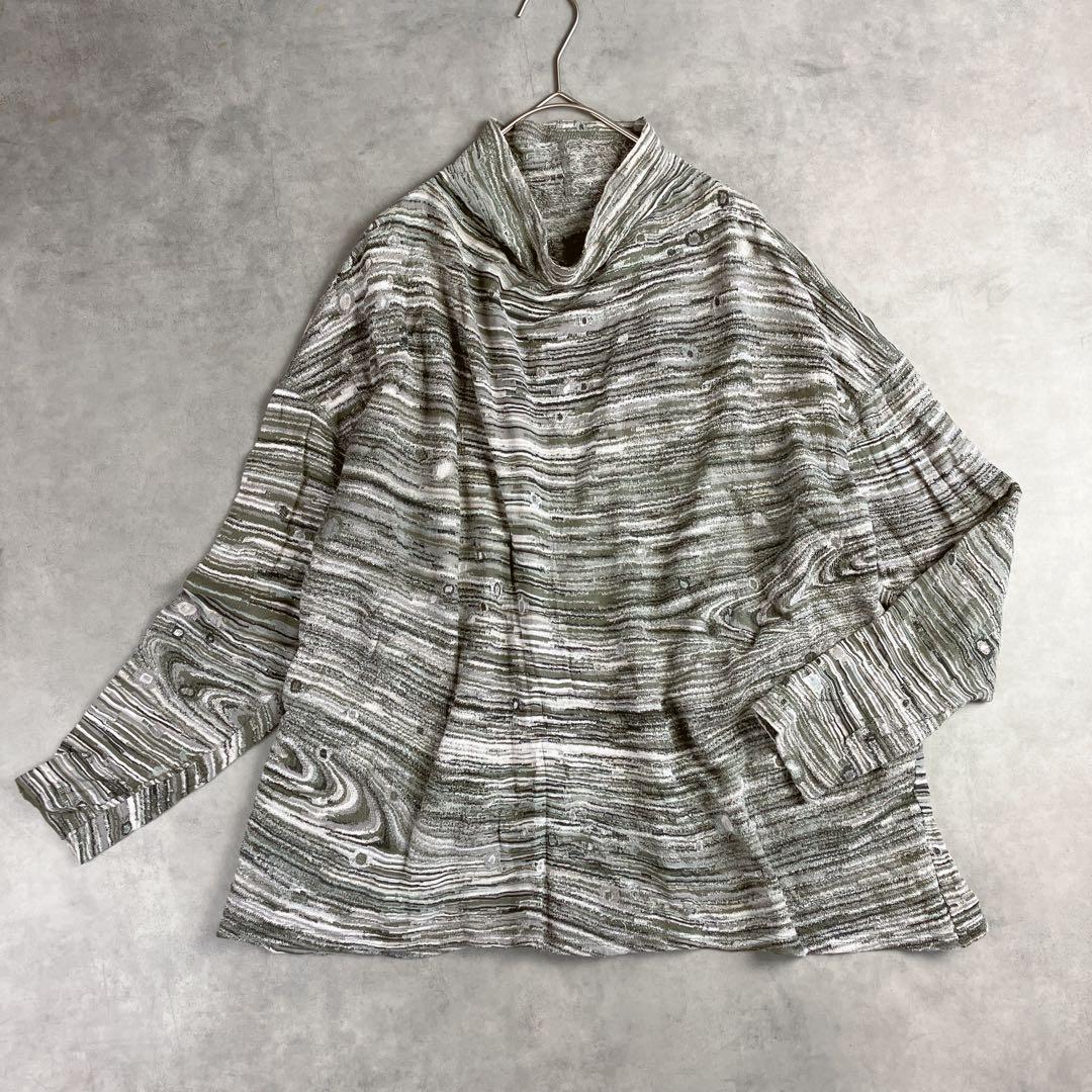 Jurgen Lehl ヨーガンレール 総柄ボトルネックカッソトー 日本製