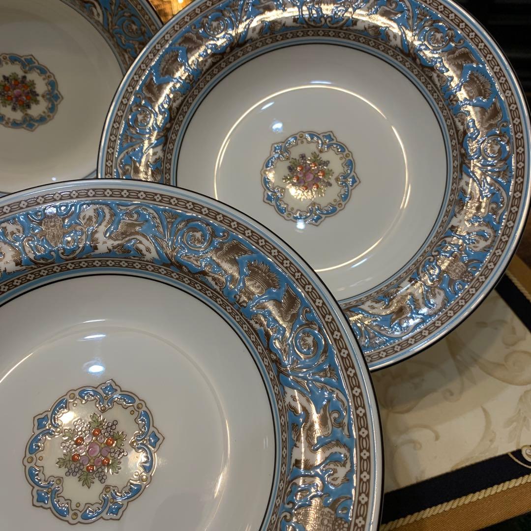 未使用　ウェッジウッド フロレンティーン　ターコイズ　20cmサラダボウル2枚