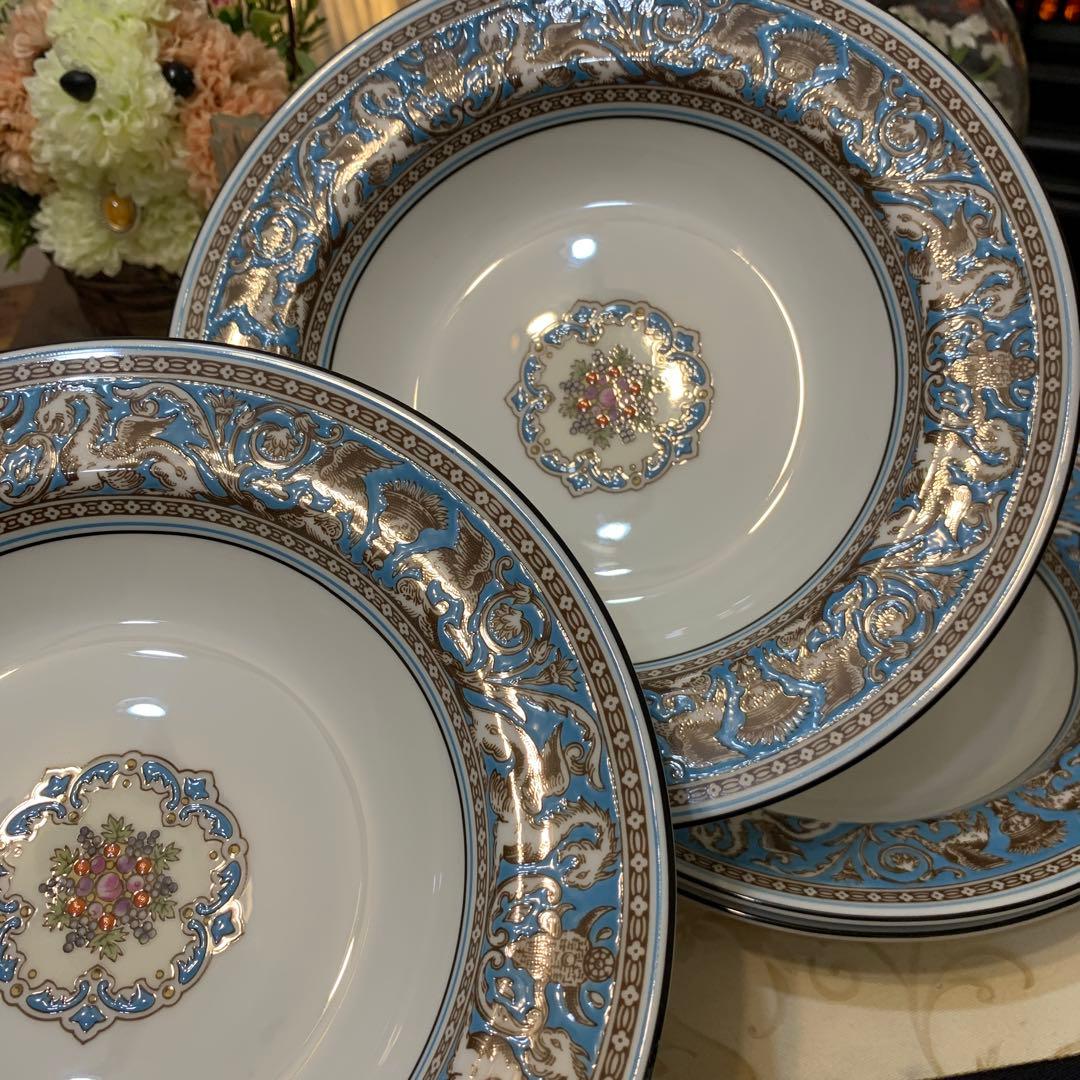 未使用　ウェッジウッド フロレンティーン　ターコイズ　20cmサラダボウル2枚