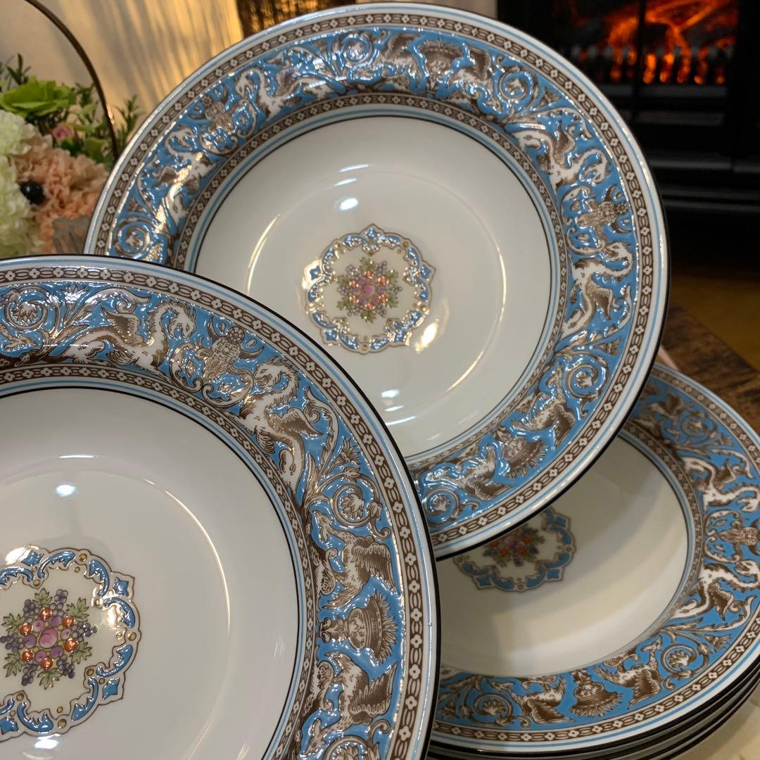 未使用　ウェッジウッド フロレンティーン　ターコイズ　20cmサラダボウル2枚