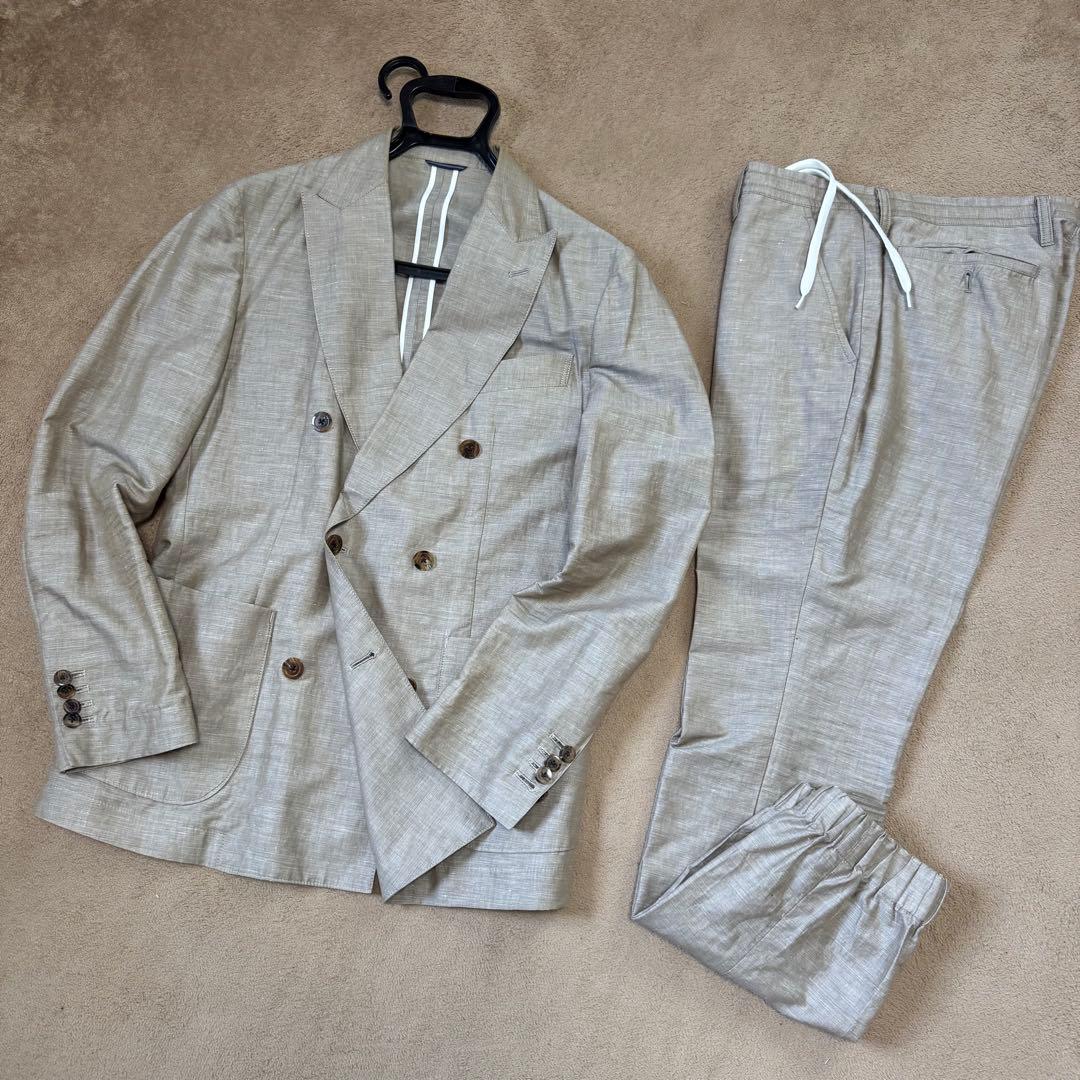 junhashimoto ベージュ ダブルジャケット セット