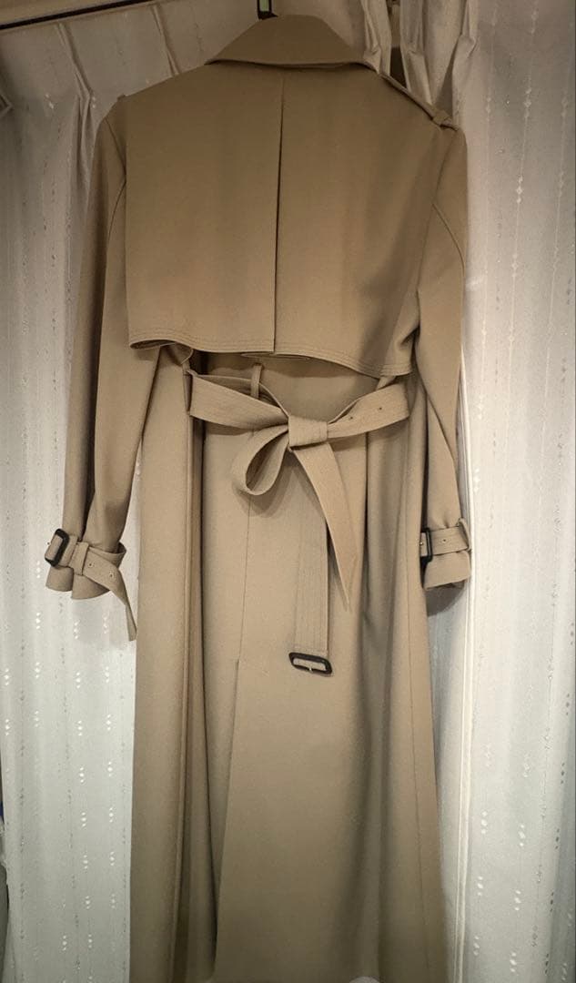 24AW anuans ウールギャバジントレンチコート S 美品