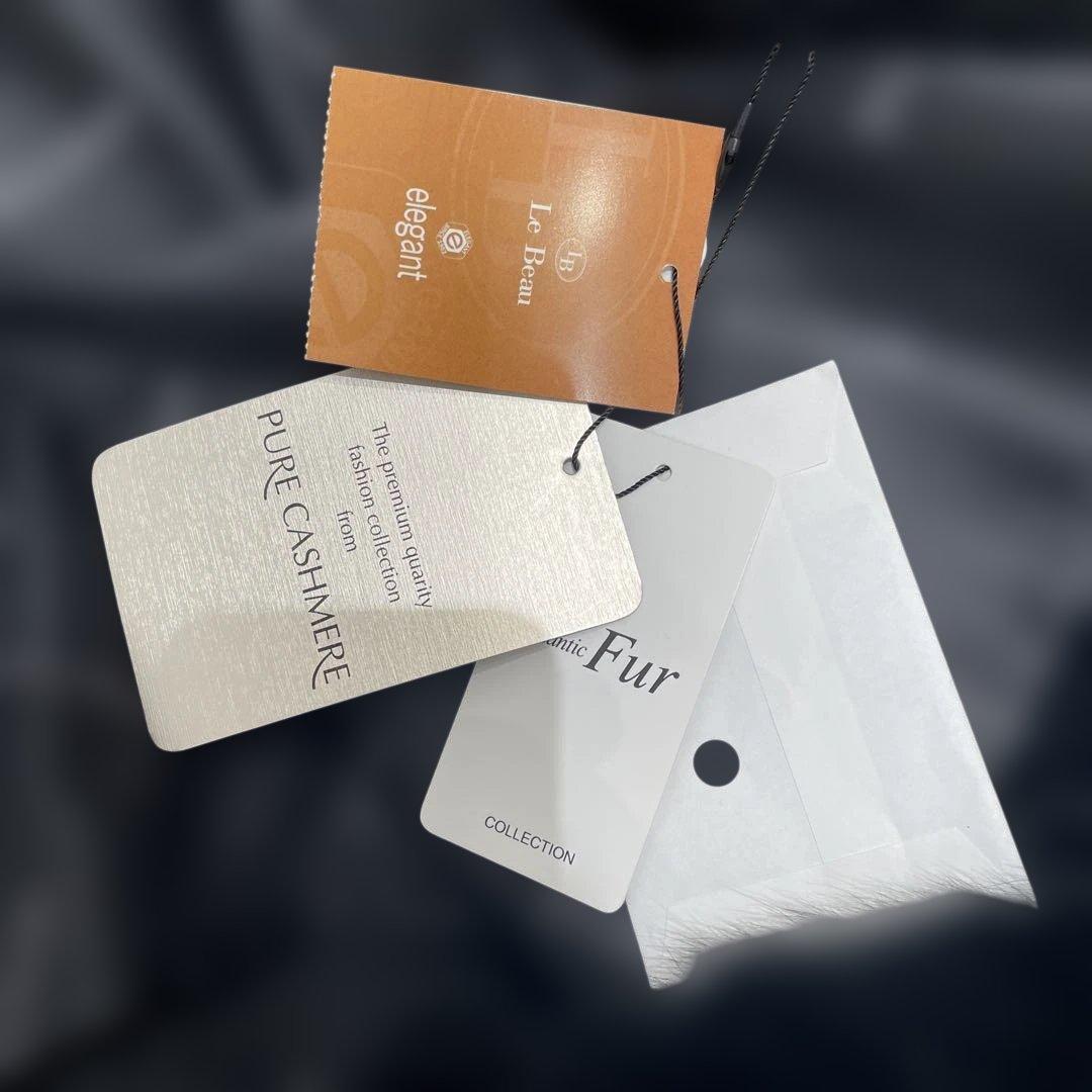 【新品・未使用品】ブラックカシミヤ100%・毛皮FOXのポンチョ・フード付き