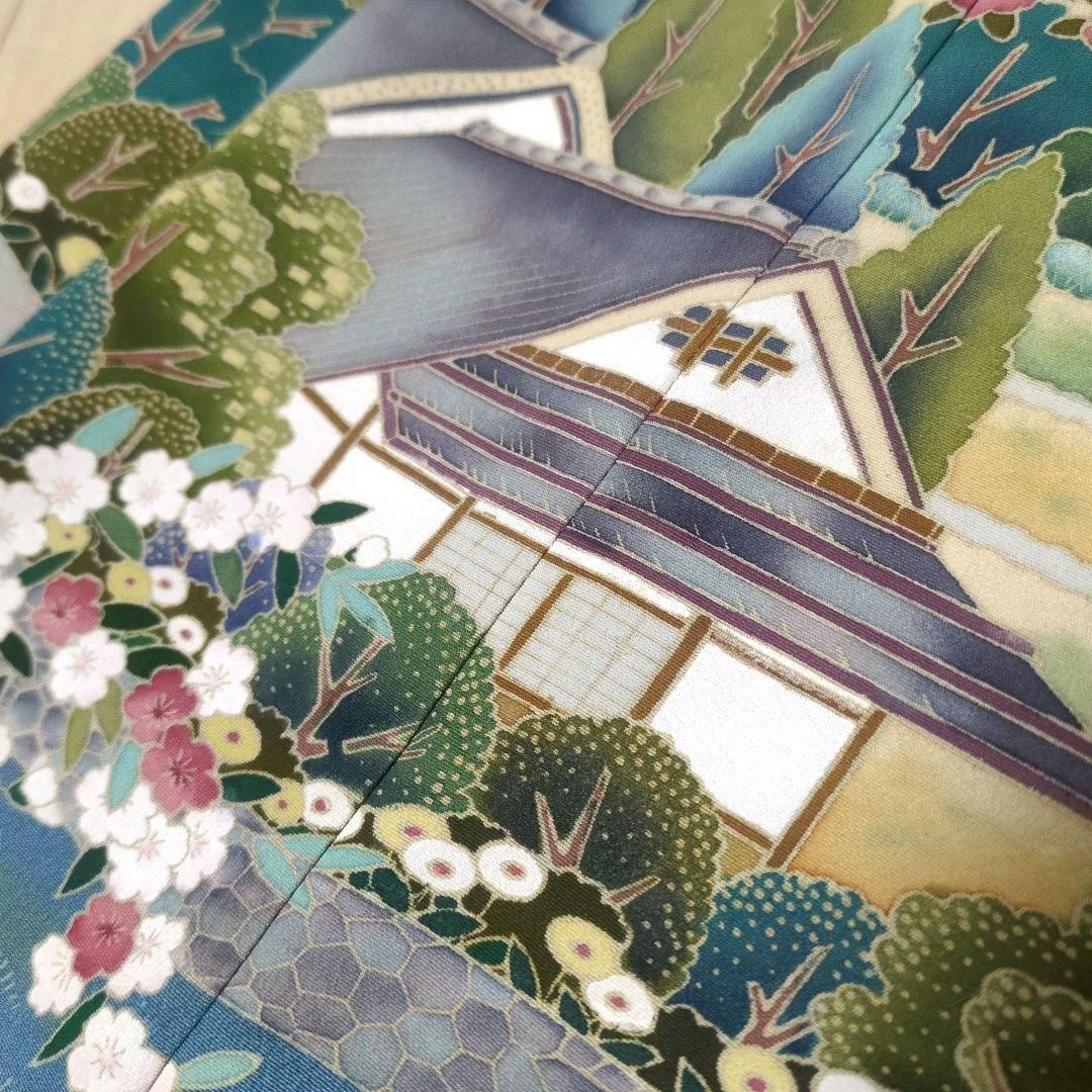 正絹 作家様 春の訪れ 留袖リメイクドレス*