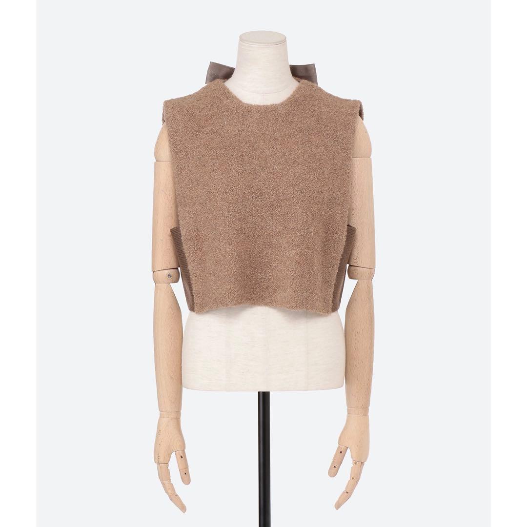 数回着用美品 24AW HYKE SWEATER CROPPED VEST