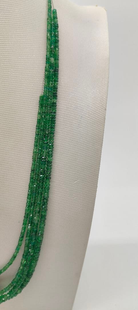 1809. グリーンガーネットボタンカットグラデーション4本連売り