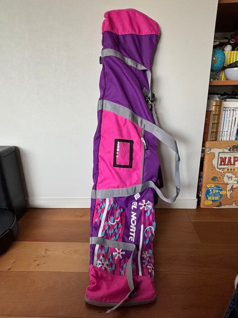 HEAD スキー板 (97cm) 青/ピンク/白 (収納袋付き)