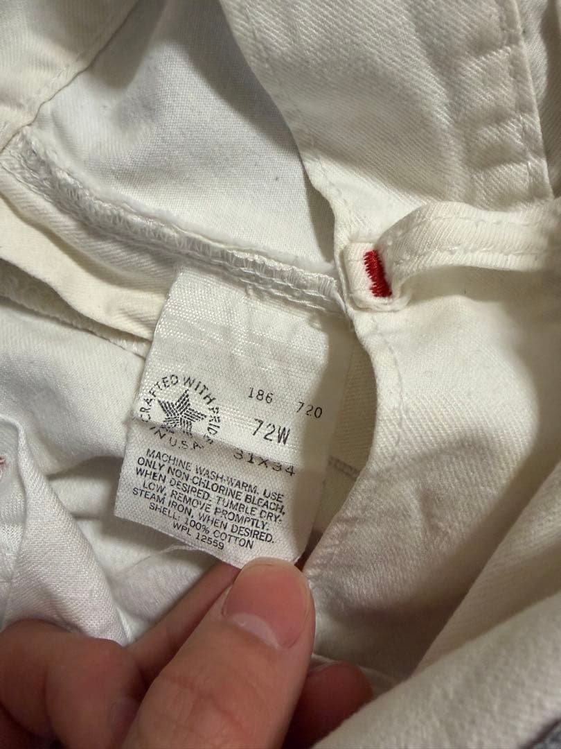 USA製カーハート レッドステッチダブルニーペインターパンツ ホワイト