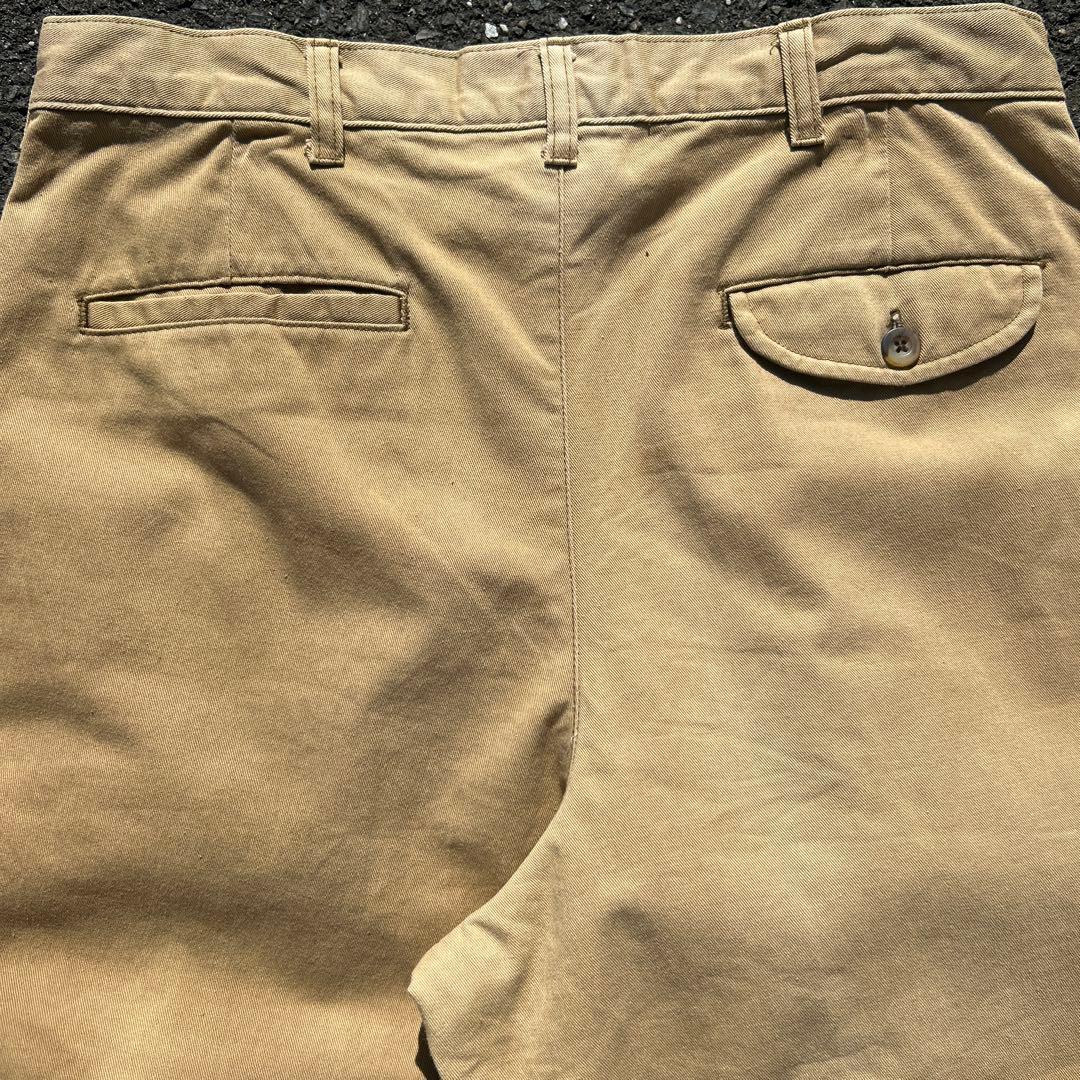32×32 USA製 80s llbean ツータック チノパTALONジップ