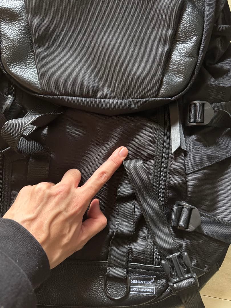 横浜流星着用 MEMENTISM 底レザーリュック　メメントイズム