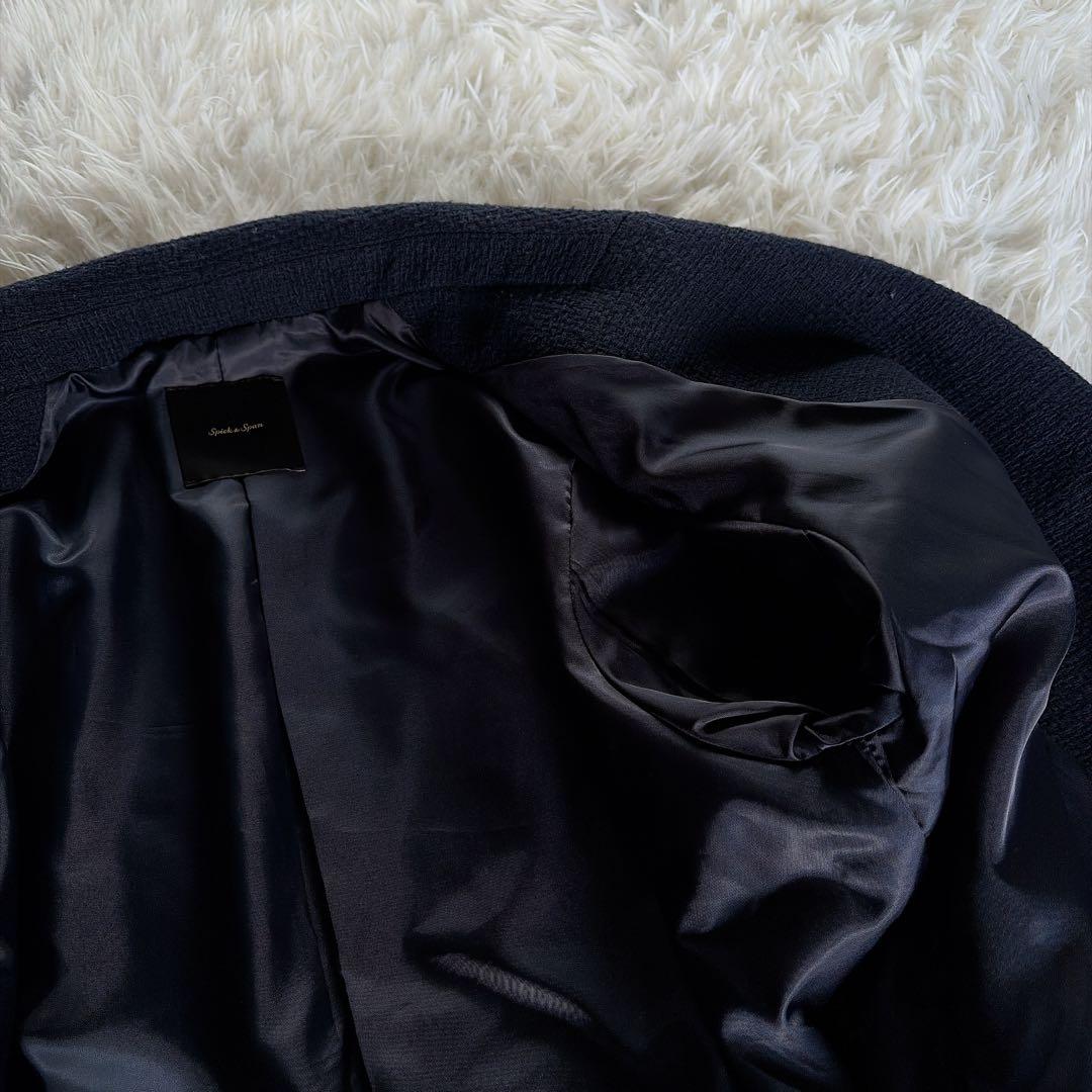 完売人気✨美品【Spick & Span】ツイードダブルジャケット パール 38