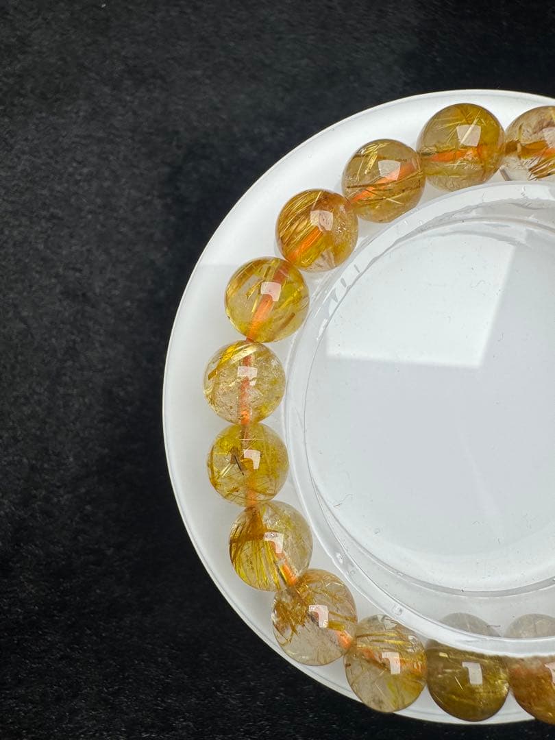 ルチルクォーツ　天然石　ブレスレット