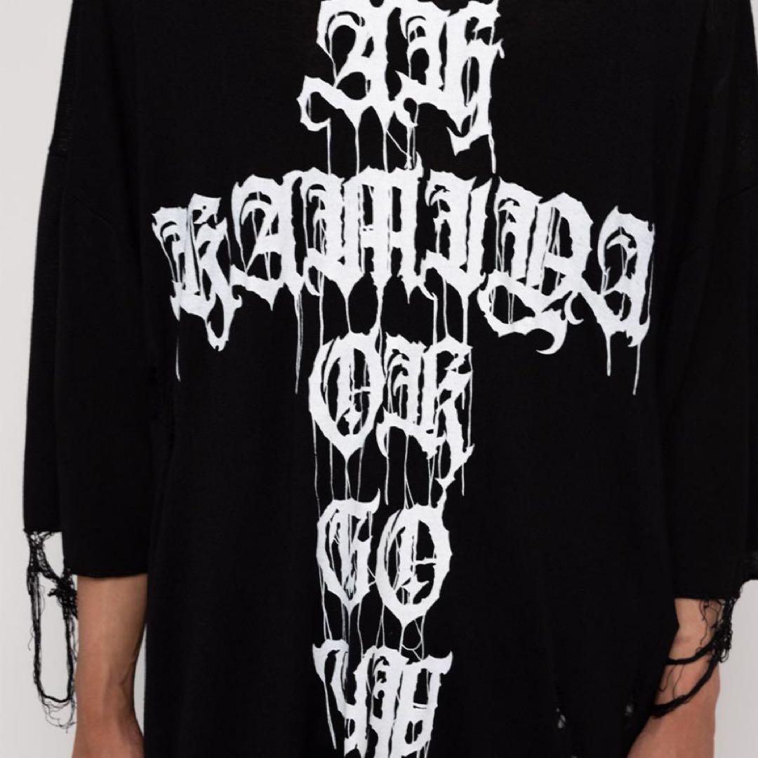 KAMIYA カミヤ Words Printed Knit Tee Tシャツ