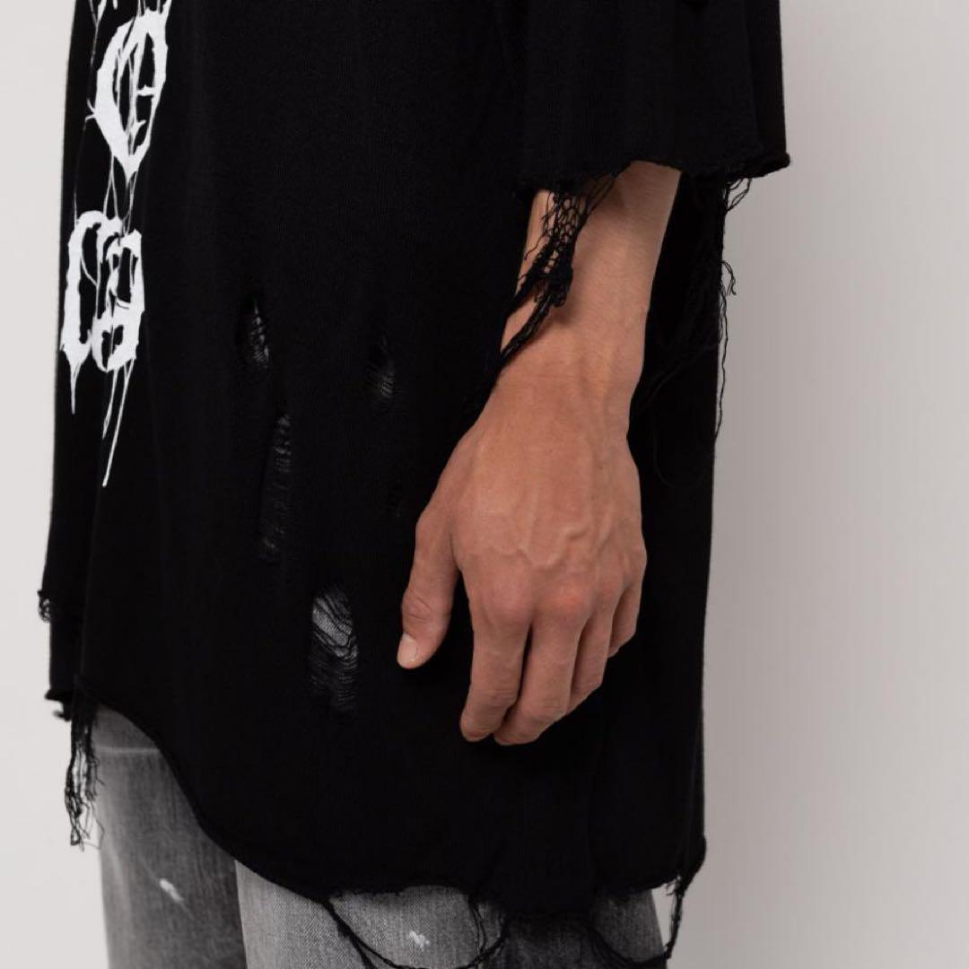 KAMIYA カミヤ Words Printed Knit Tee Tシャツ