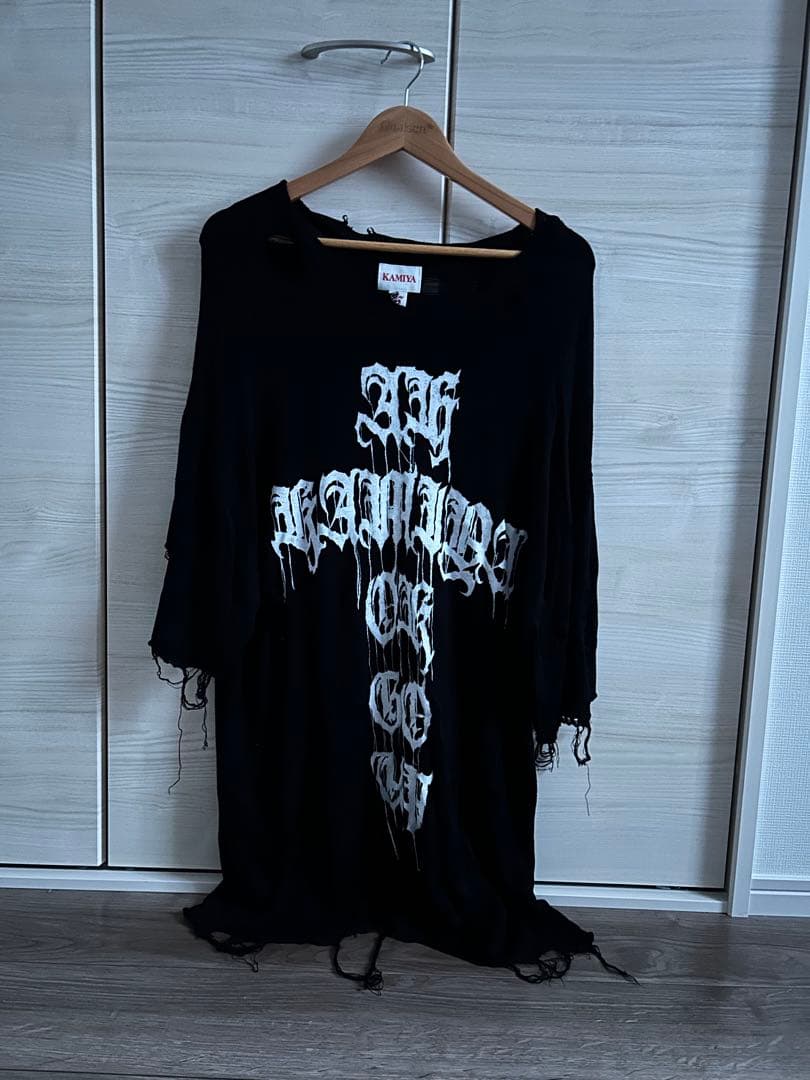 KAMIYA カミヤ Words Printed Knit Tee Tシャツ