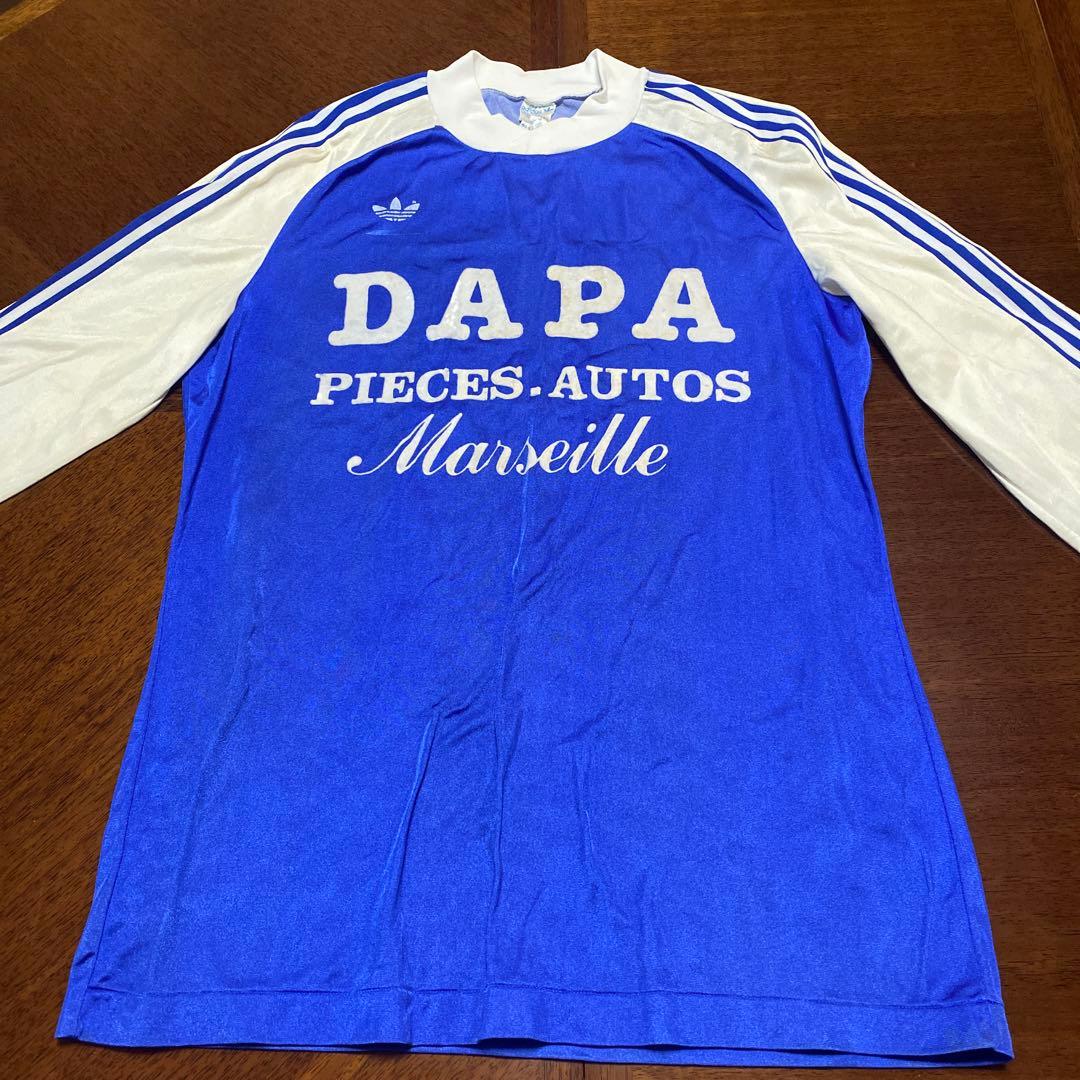 ⭐️値下げしました！adidas サッカーシャツ 青/白 14番80年代フランス製